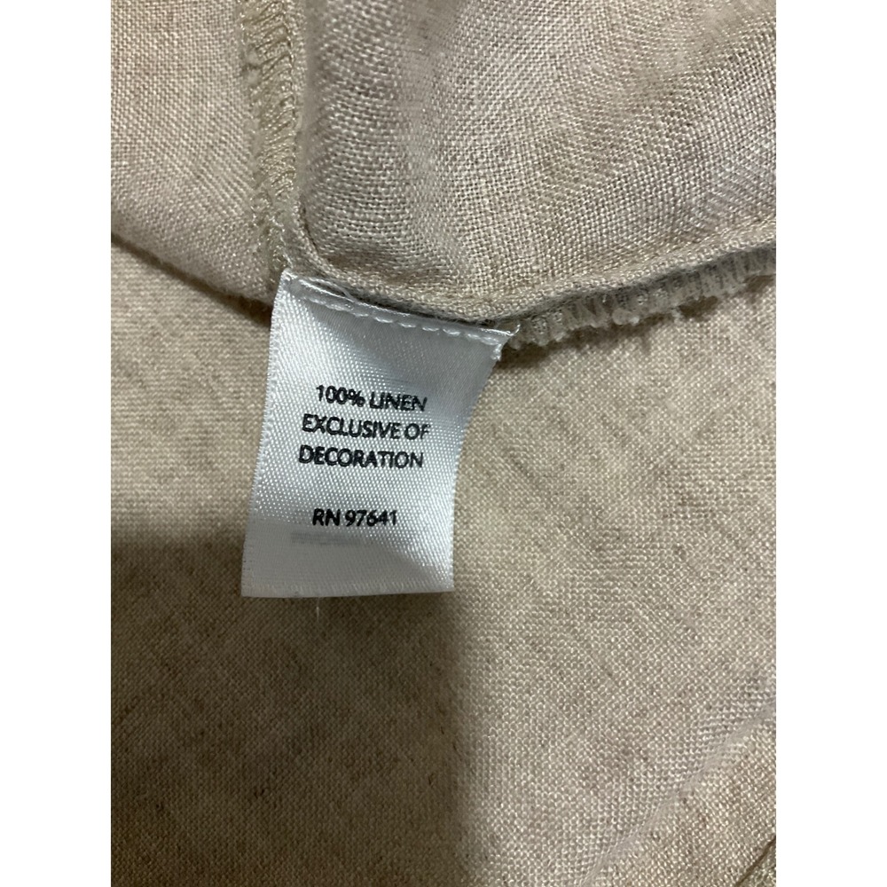 J. Jill Love Linen Pullover Tank Top Eyelet Beige Minimalist Beachy Coastal M - Picture 5 of 6